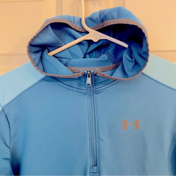 Under Armour Cold Gear Pullover Quarter Zip Hoodie - Picture 3 of 5